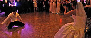 At Christina & Doug’s Wedding, Christina was left speechless  as Doug and his immaculate  groomsmen put on a  surprise dance medley!